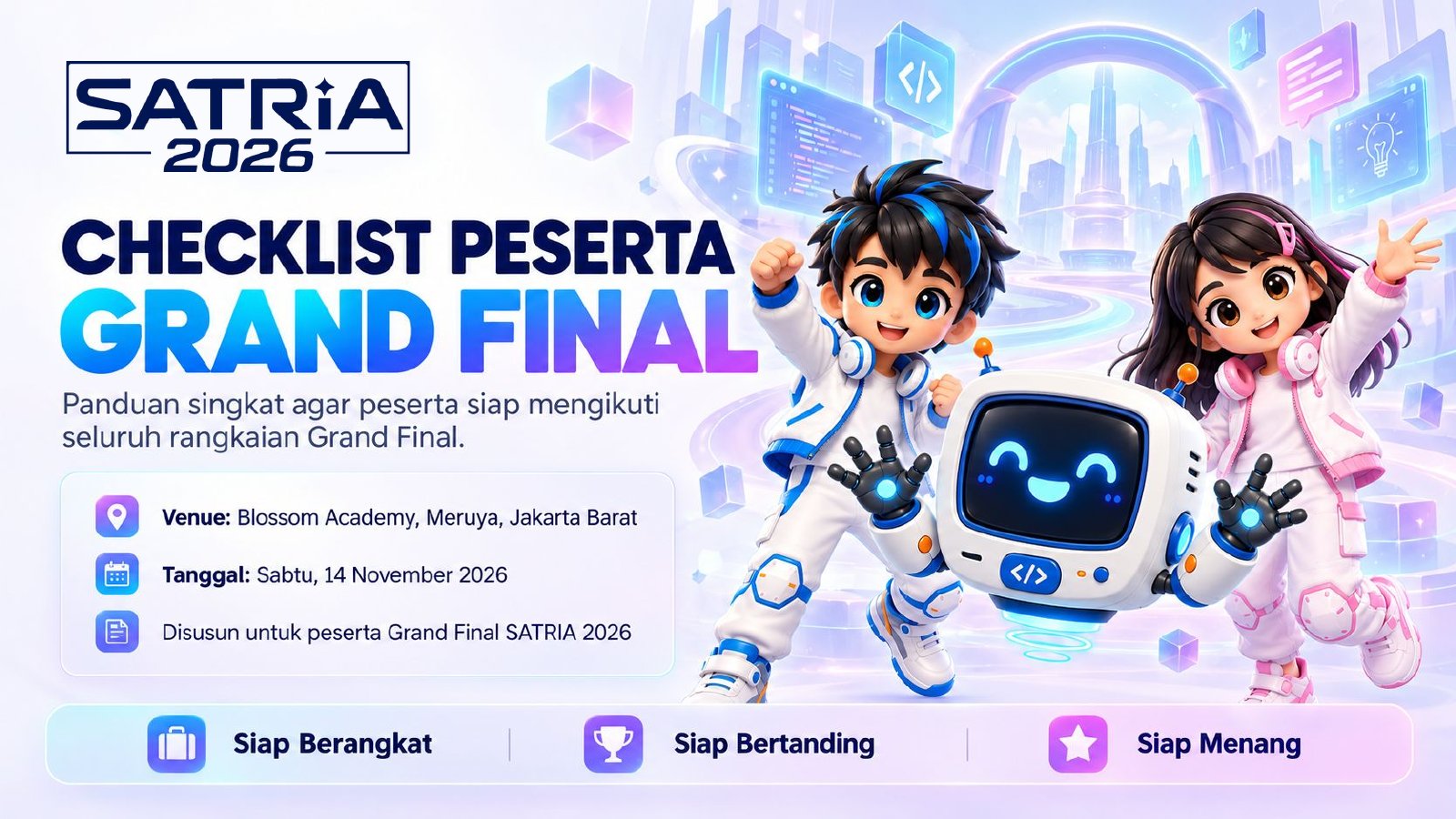 Grand Final participant checklist, slide 1